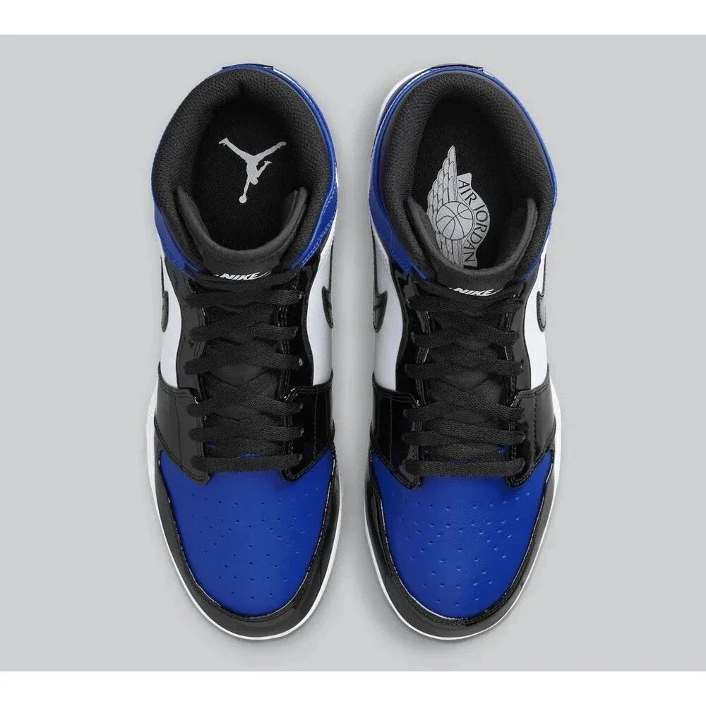 Size 11.5 - Nike Air Jordan 1 Mid TD Game Royal Patent Football NBY FJ6805-401